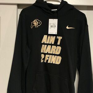 Nike Black Hoodie with Cream Accents